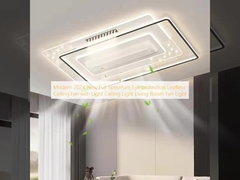 Modern 2024 New Full Spectrum Eye protection Leafless Ceiling Fan with Light Ceiling Light Living Room Fan Light