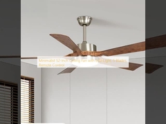 Minimalist 52-inch Ceiling Fan with LED Light, 5 Blades, Remote Control