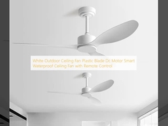 White Outdoor Ceiling Fan Plastic Blade Dc Motor Smart Waterproof Ceiling Fan with Remote Control