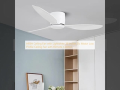 HFBH Ceiling Fan with Lightwhite 36 Inches Dc Motor Low Profile Ceiling Fan with Remote Control