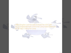 HFBH Dingdian Led Hot Sales 4 Heads Fan LED Light Drone-Shaped Remote Control Fan Lamp Indoor Bedroom AC 85-265V Ceiling Fan Lamp