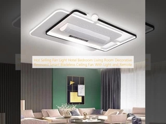 Hot Selling Fan Light Hotel Bedroom Living Room Decorative Recessed Smart Bladeless Ceiling Fan With Light and Remote
