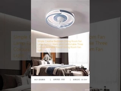 Simple Creative Bedroom Dining Room Fan Lamp Fashion Warm and Comfortable Three Colours Available Round Dining Room Fan Light