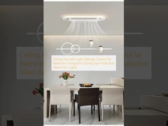 Ceiling Fan with Light Remote Control for Bedroom Livingroom Dining Eye Protection Silent Fans Lights
