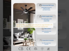 60Inch 8 ABS Fan With Light Industrial Large Modern DC Motor Tuya Outdoor Waterproof Led Ceiling Fans