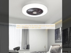 HFBH Led Ceiling Fan Dc Motor Mini Low Noise Indoor Bedroom Ceiling Fan with Led Light