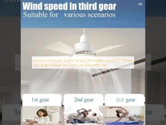 Factory wholesale  source factory   Dimmable Lamp E27 Socket LED Bulb 5 Blade Fan Light Led Bulb With Fan