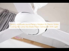 Factory wholesale  source factory  Modern Dc Electric Motor Cooling Fan Lamp Abs Blade Plastic Ceiling Fan With Light