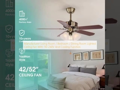 Manufacturer Living Room / Bedroom / Dining Room Lighted Ceiling Fan With 110-240V And Cooling Function