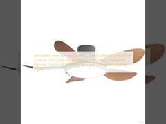 wholesale, manufacturer, factory，batch,tailered, customized     Custom 110V-220V Electric Indoor Frequency Conversion Remote Control LED Ceiling Fan Light Distribution Ceiling Lights