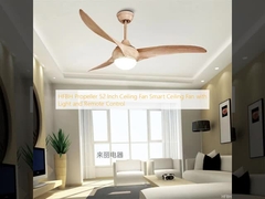 HFBH Propeller 52 Inch Ceiling Fan Smart Ceiling Fan with Light and Remote Control