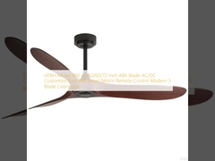 HFBH Model 666 42/52/60/72 Inch ABS Blade AC/DC Customize Tuya Wifi Smart Motor Remote Control Modern 3 Blade Ceiling Fan