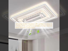 Wholesale   Modern Bladeless LED Lighting Iron Body Air Conditioner for Living Room & Bedroom High-Silent AC Motor Remote Control Switch