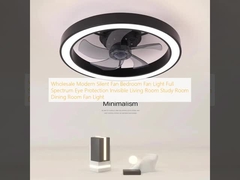 Wholesale  Modern Silent Fan Bedroom Fan Light Full Spectrum Eye Protection Invisible Living Room Study Room Dining Room Fan Light