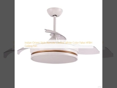 Indian Orient Style Remote Control White Color False HFBH Ceiling Fan