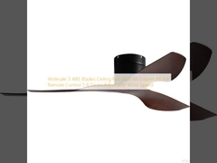 Wolesale   3 ABS Blades Ceiling Fan With All Copper Motor Remote Control 1-6 Gears Adjustable Wind Speed