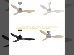 Manufacturer  Interior Office Home Remote Control ABS 3 Blades White Black Modern 48 Inch Ceiling Fan
