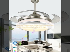 wholesale   Vintage Home Ceiling Fans Customized Size Modern Flush Mount Ceiling Fan With Light