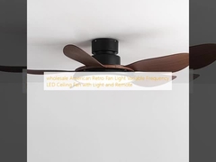 wholesale  American Retro Fan Light Variable Frequency LED Ceiling Fan with Light and Remote