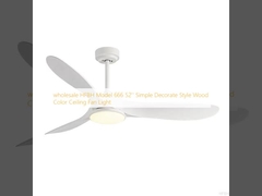 wholesale   HFBH Model 666 52'' Simple Decorate Style Wood Color Ceiling Fan Light
