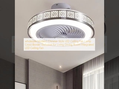 wholesale   Modern Chinese-Style LED Ceiling Fan Lamp Cross-Border Exclusive for Living Dining Room Integrated LED Ceiling Fan