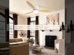 wholesale   Reversible ABS Blade Ceiling Fan 52 Inch DC Motor LED Ceiling Fan With Remote Control