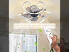 wholesale    Modern Simple Luxury Ceiling Fan Light For Living Room Bedroom Silent Fan Light With Remote