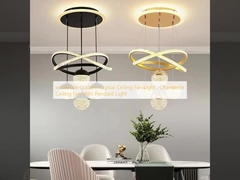 wholesale   Custom Crystal Ceiling Fan Light , Chandelier Ceiling Fan With Pendant Light