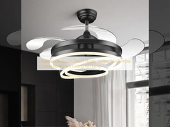 wholesale   Bedroom Decor Nordic Ceiling Fan Remote Control Restaurant Ceiling Fan Lamp