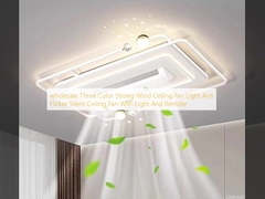 wholesale   Three Color Strong Wind Ceiling Fan Light Anti Flicker Silent Ceiling Fan With Light And Remote