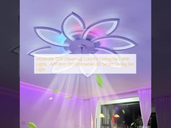wholesale   72W Dreaming Colorful Ceiling Fans With Lights , APP Rmt Ctrl Dimmable LED Smart Ceiling Fan Light